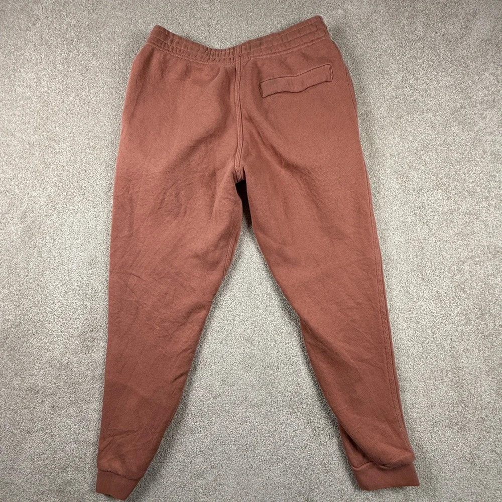 Nike Sports Club Fleece Joggers Mens Medium Rust Terracotta Orange Sweatpants